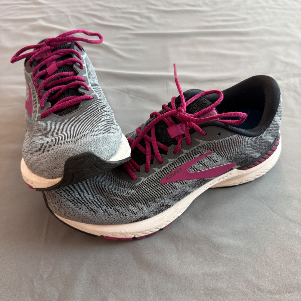 Brooks Ravenna 10 Womens Running Shoes Grey Black Pink 1202861B006 Size‎ 10